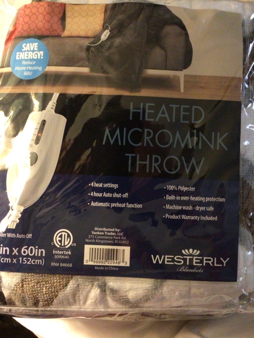 NWT electric heated throw